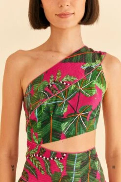 Farm Rio Pink Leaves Mini Dress -Farm Rio Shoop 305273 05 3e9d345f cfa8 4a5b b373 3f7e31bc9f29