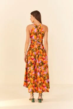 Farm Rio Lilac Mango Macaws Midi Dress 8 Farm Rio Lilac Mango Macaws Midi Dress -Farm Rio Shoop 305347 03