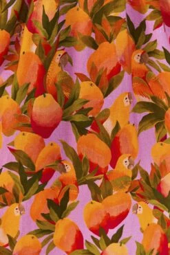 Farm Rio Lilac Mango Macaws Midi Dress 10 Farm Rio Lilac Mango Macaws Midi Dress -Farm Rio Shoop 305347 05