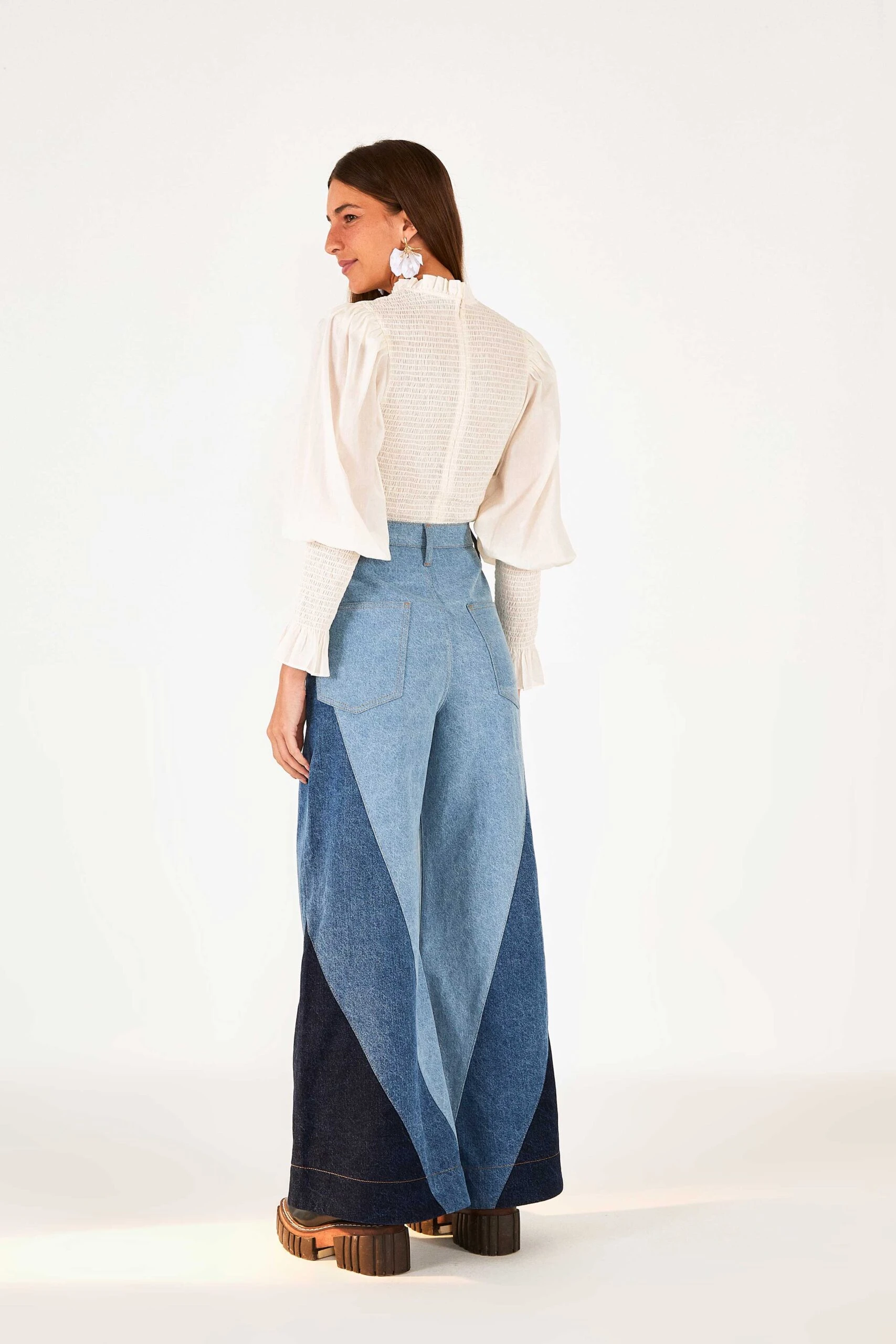 Farm Rio Patched Denim Pants 4 Farm Rio Patched Denim Pants - Image 4