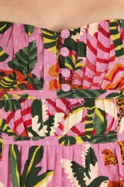 Pink Leopard Forest Midi Dress -Farm Rio Shoop 305796 05