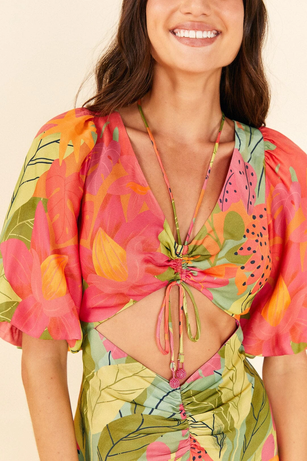 Farm Rio Sweet Forest Lenzing™ Ecovero™ Viscose Midi Dress 2 Farm Rio Sweet Forest Lenzing™ Ecovero™ Viscose Midi Dress - Image 2