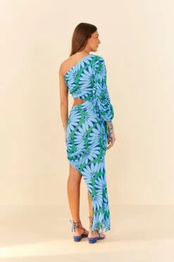 Farm Rio Green Copacabana Asymmetrical Midi Dress -Farm Rio Shoop 306071 03