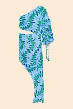 Farm Rio Green Copacabana Asymmetrical Midi Dress -Farm Rio Shoop 306071 06