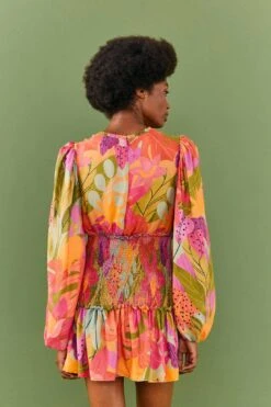 Farm Rio Sweet Forest Long Sleeve Mini Dress -Farm Rio Shoop 306085 03