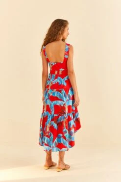 Farm Rio Red Sweet Jungle Midi Dress 9 Farm Rio Red Sweet Jungle Midi Dress -Farm Rio Shoop 306090 04