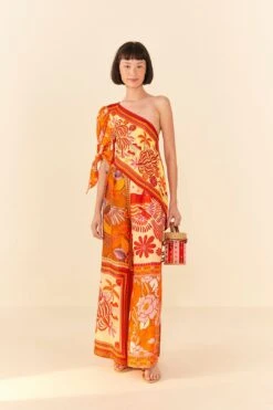 Farm Rio Forest Mixed Scarves Lenzing™ Ecovero™ Viscose Crop Top -Farm Rio Shoop 306093 02