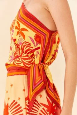 Farm Rio Forest Mixed Scarves Lenzing™ Ecovero™ Viscose Crop Top -Farm Rio Shoop 306093 04