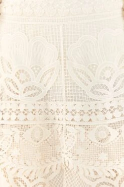 Farm Rio Off White Alucina Luz Guipire Midi Skirt 7 Farm Rio Off White Alucina Luz Guipire Midi Skirt -Farm Rio Shoop 306107 04