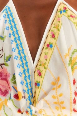 Farm Rio Grandma Gift Embroidered Halter Blouse 10 Farm Rio Grandma Gift Embroidered Halter Blouse -Farm Rio Shoop 306113 05