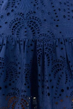 Deep Blue Palm Tree Richelieu Midi Dress -Farm Rio Shoop 306122 05