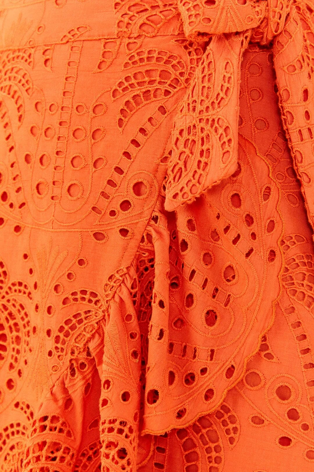 Farm Rio Orange Palm Tree Richelieu Midi Skirt 4 Farm Rio Orange Palm Tree Richelieu Midi Skirt - Image 4