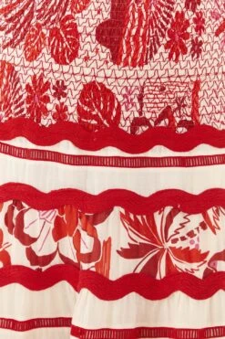 Farm Rio Off-White Rio Tiles Midi Skirt -Farm Rio Shoop 306126 04