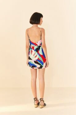 Farm Rio Colorful Monstera Mini Dress 9 Farm Rio Colorful Monstera Mini Dress -Farm Rio Shoop 306137 03
