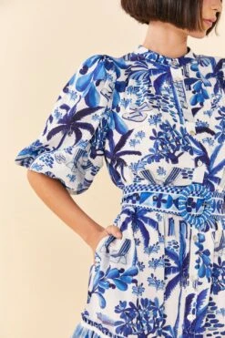 Farm Rio Sweet Rio Puff Sleeve Mini Dress -Farm Rio Shoop 306149 03