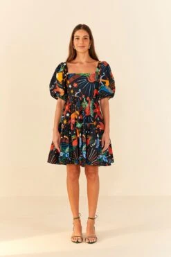Farm Rio Zodiac Organic Cotton Mini Dress -Farm Rio Shoop 306150 04