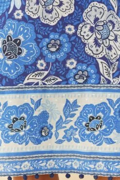 Farm Rio Blue Full Of Flowers Mini Dress 8 Farm Rio Blue Full Of Flowers Mini Dress -Farm Rio Shoop 306152 04