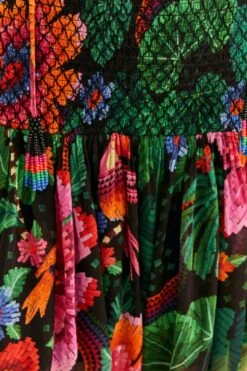 Farm Rio Black Blooming Garden Mini Dress -Farm Rio Shoop 306153 05