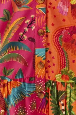 Farm Rio Mixed Warm Prints Organic Cotton Mini Dress -Farm Rio Shoop 306155 05