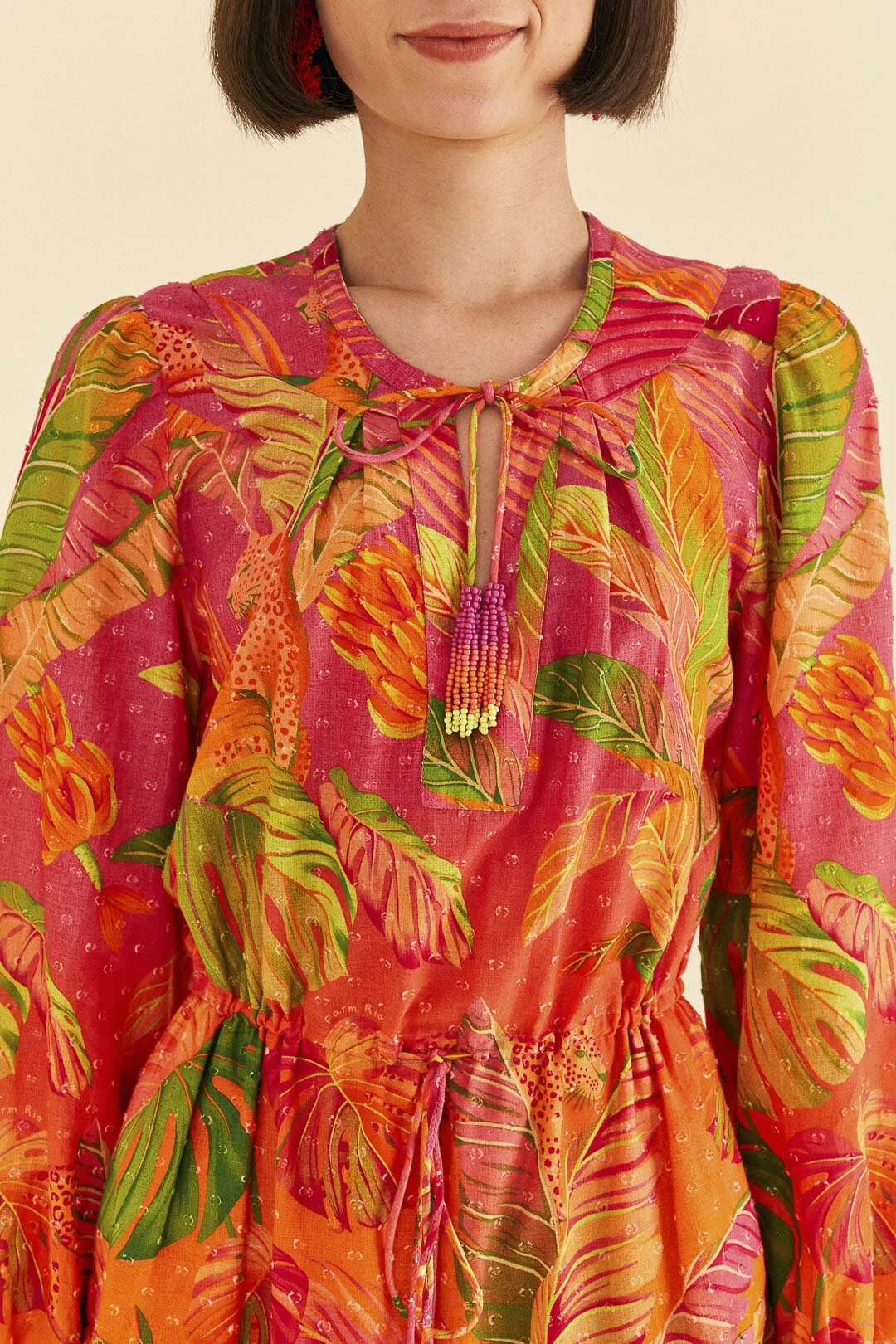 Farm Rio Orange Ombre Forest Mini Dress 3 Farm Rio Orange Ombre Forest Mini Dress - Image 3