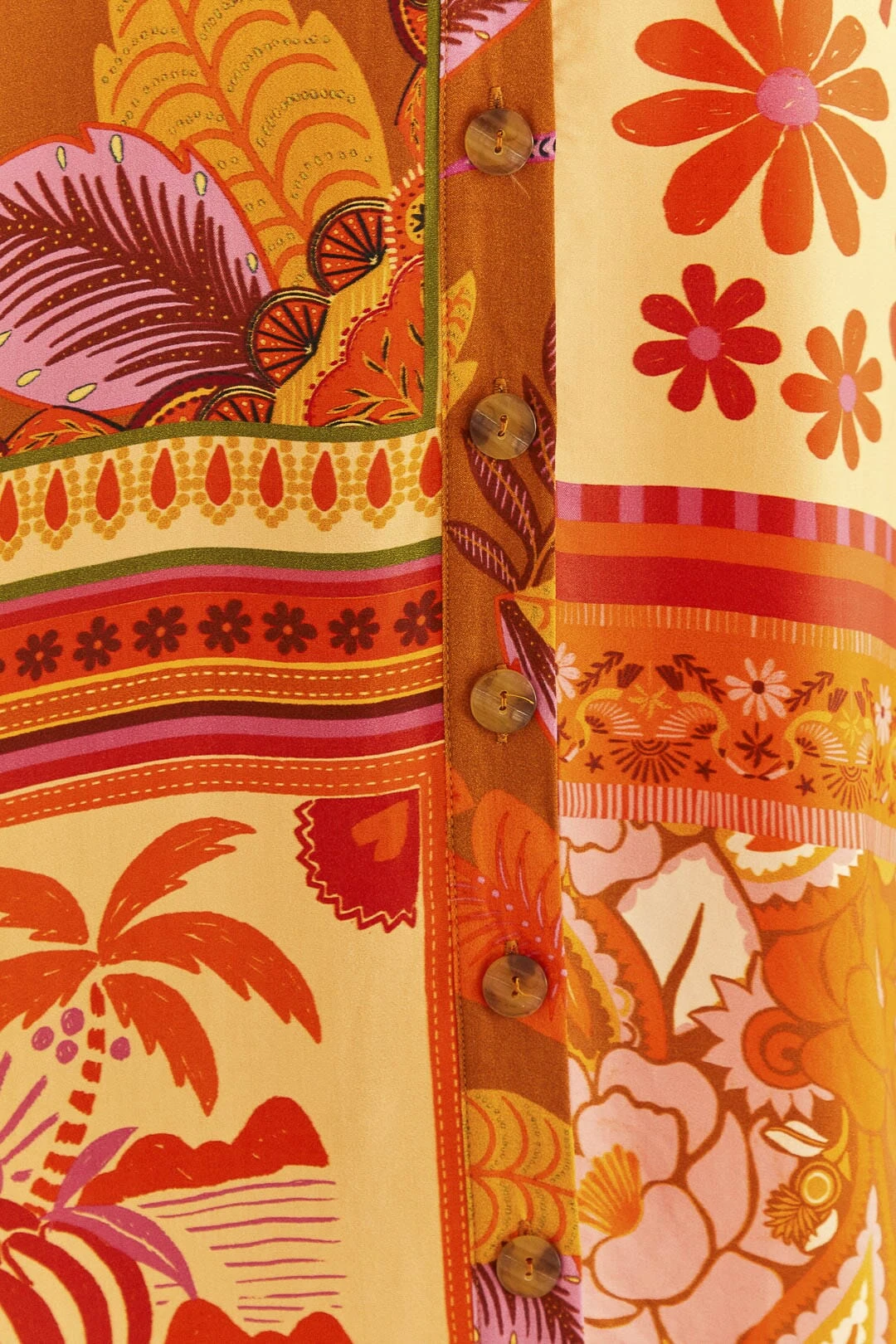 Farm Rio Forest Mixed Scarves Lenzing™ Ecovero™ Viscose Shirtdress 5 Farm Rio Forest Mixed Scarves Lenzing™ Ecovero™ Viscose Shirtdress - Image 5