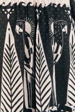 Farm Rio Black Macaw Elegance Long Sleeve Mini Dress -Farm Rio Shoop 306159 06