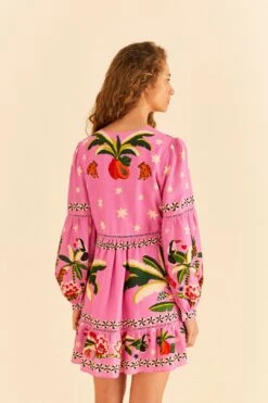 Farm Rio Pink Leopard Forest Mini Dress 9 Farm Rio Pink Leopard Forest Mini Dress -Farm Rio Shoop 306160 04