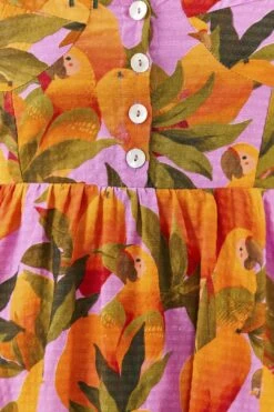 Farm Rio Lilac Mango Macaws Mini Dress -Farm Rio Shoop 306166 04