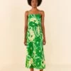 Farm Rio Tropical Groove Circle Cut Out Midi Dress