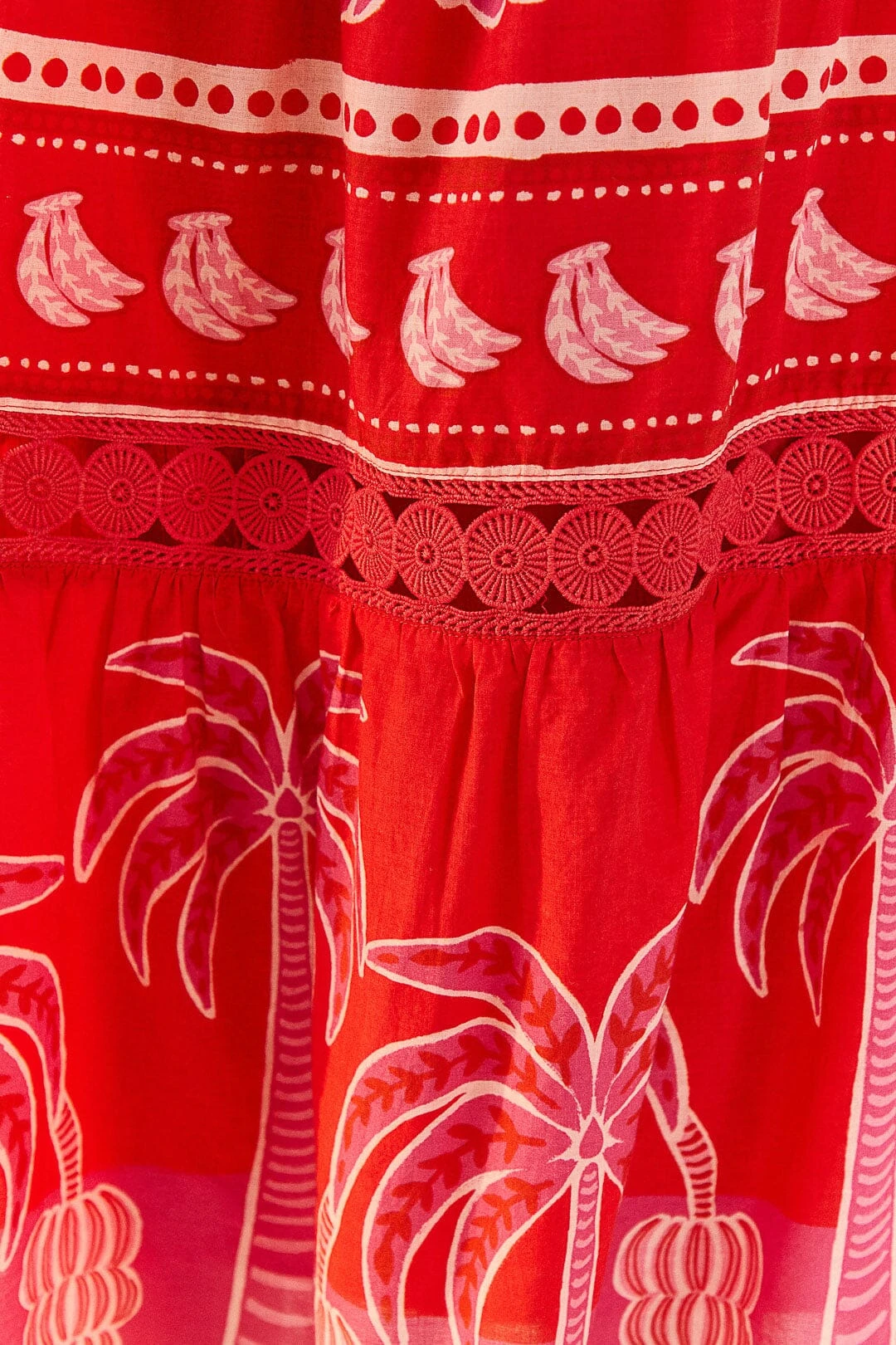 Farm Rio Red Summer Sunrise Midi Dress 5 Farm Rio Red Summer Sunrise Midi Dress - Image 5