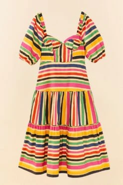 Farm Rio Rainbow Stripes Midi Dress -Farm Rio Shoop 306188 06