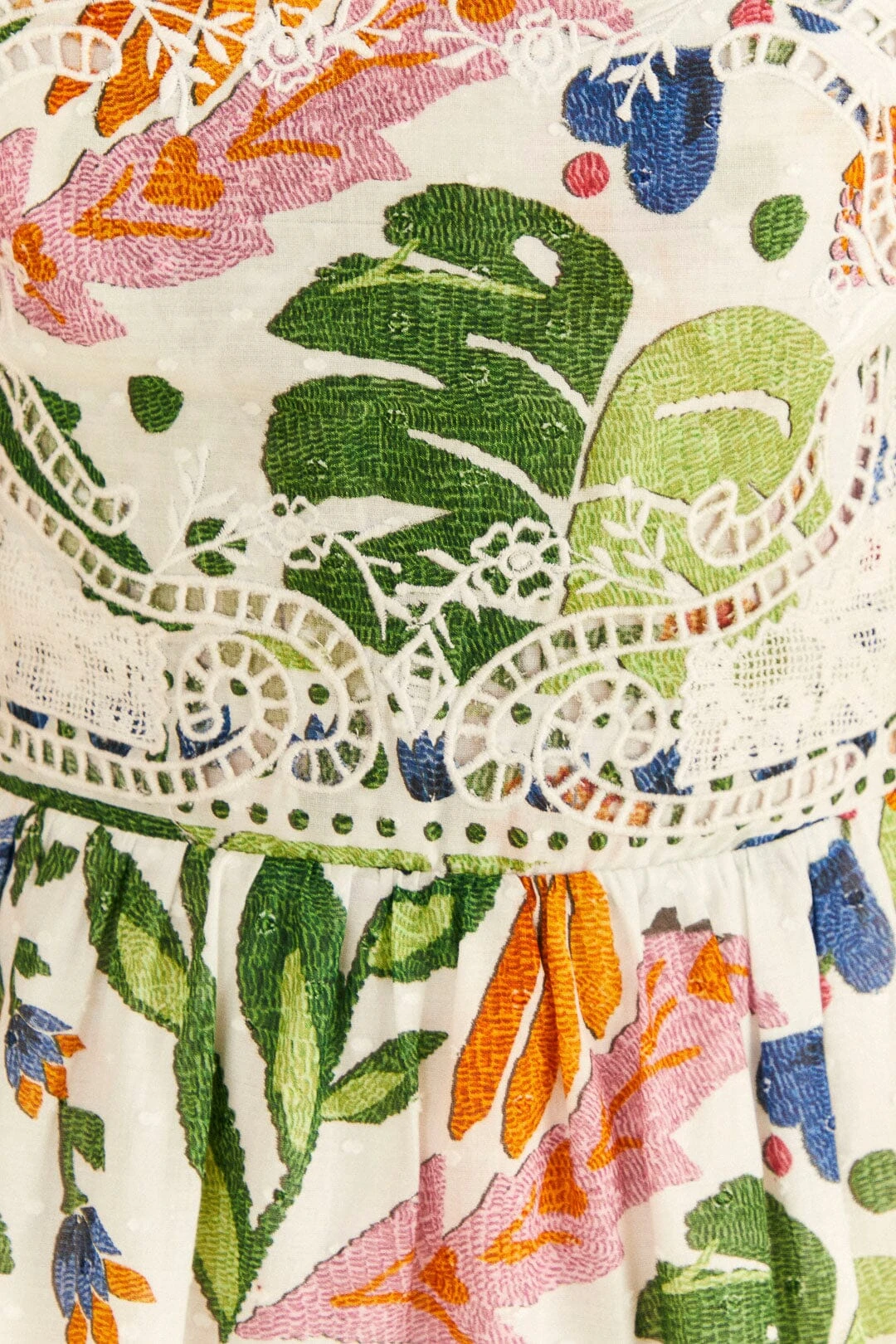 Farm Rio White Summer Garden Midi Dress 5 Farm Rio White Summer Garden Midi Dress - Image 5