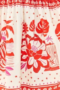 Farm Rio Off-White Rio Tiles Midi Dress -Farm Rio Shoop 306206 04