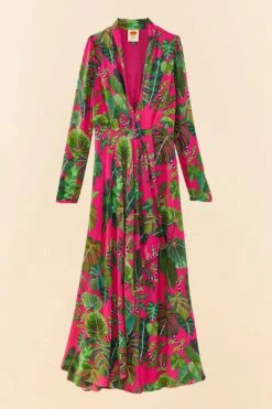 Farm Rio Pink Leaves Maxi Dress 11 Farm Rio Pink Leaves Maxi Dress -Farm Rio Shoop 306210 06