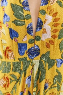 Farm Rio Yellow Summer Garden Maxi Dress 8 Farm Rio Yellow Summer Garden Maxi Dress -Farm Rio Shoop 306212 04