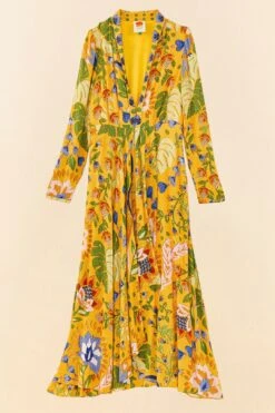 Farm Rio Yellow Summer Garden Maxi Dress 9 Farm Rio Yellow Summer Garden Maxi Dress -Farm Rio Shoop 306212 05