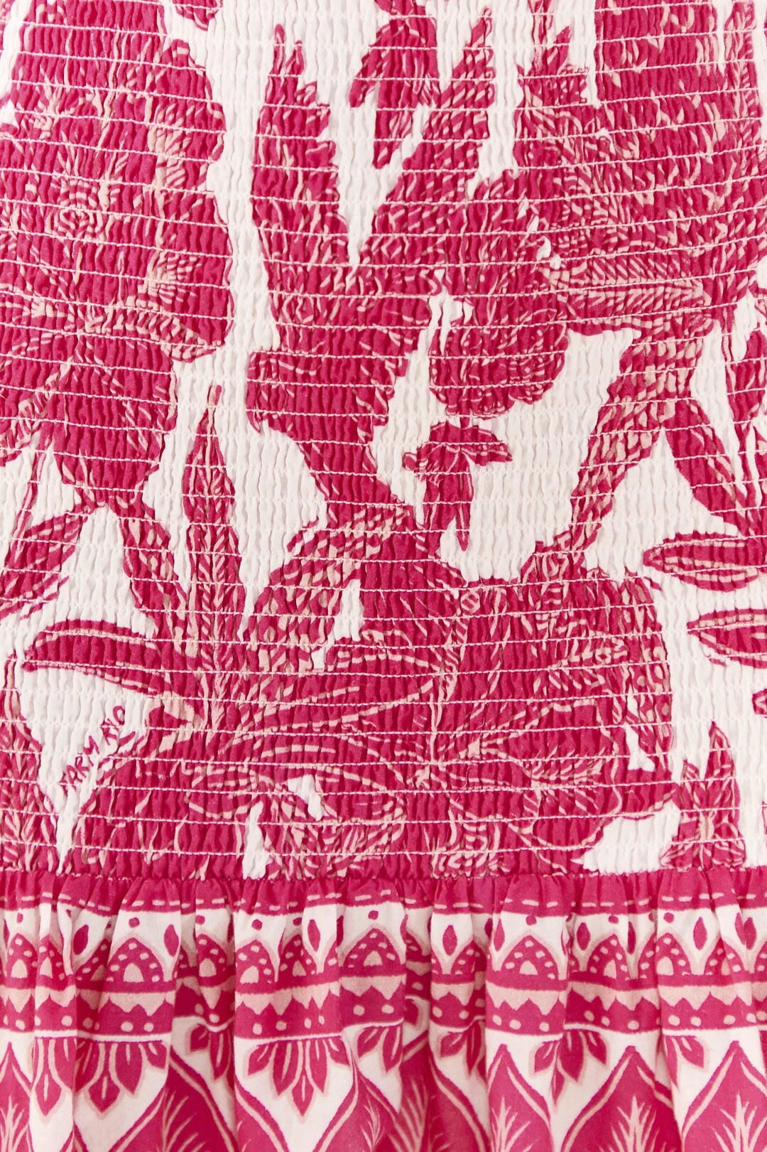 Farm Rio Pink Tropical Woodcut Mini Dress 5 Farm Rio Pink Tropical Woodcut Mini Dress - Image 5