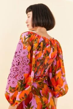 Farm Rio Lilac Mango Macaws Blouse -Farm Rio Shoop 306230 03