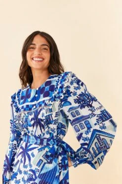 Farm Rio Sweet Rio Long Sleeve Blouse