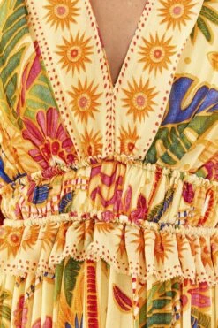 Farm Rio Yellow Rio Tapestry Maxi Dress 10 Farm Rio Yellow Rio Tapestry Maxi Dress -Farm Rio Shoop 306240 05