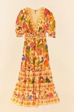 Farm Rio Yellow Rio Tapestry Maxi Dress 11 Farm Rio Yellow Rio Tapestry Maxi Dress -Farm Rio Shoop 306240 06