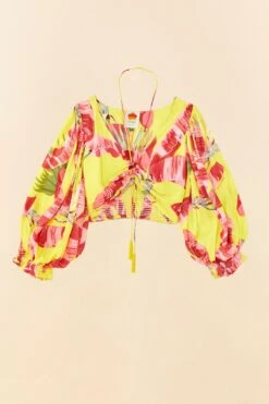 Farm Rio Lime Sweet JungleLenzing™ Ecovero™ Viscose Crop Top -Farm Rio Shoop 306305 06