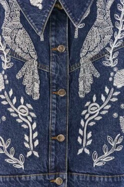 Farm Rio Jungle Flow Embroidered Denim Jacket -Farm Rio Shoop 306311 05