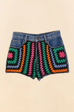 Farm Rio Crochet Denim Shorts 9 Farm Rio Crochet Denim Shorts -Farm Rio Shoop 306315 06