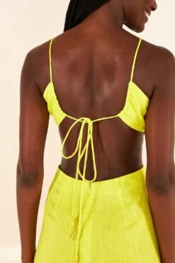 Farm Rio Lime Green Monstera Midi Dress -Farm Rio Shoop 306330 04