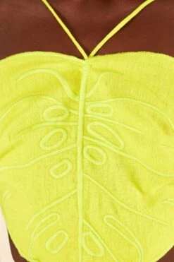 Farm Rio Lime Green Monstera Midi Dress -Farm Rio Shoop 306330 06 1