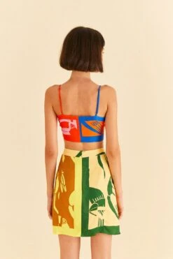 Farm Rio Mixed Rainbow Toucans Lenzing™ Ecovero™ Viscose Mini Skirt 8 Farm Rio Mixed Rainbow Toucans Lenzing™ Ecovero™ Viscose Mini Skirt -Farm Rio Shoop 306338 04