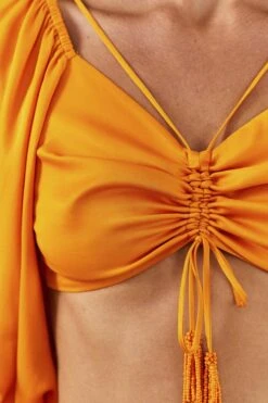 Farm Rio Orange Lenzing™ Ecovero™ Viscose Crop Blouse -Farm Rio Shoop 306352 04