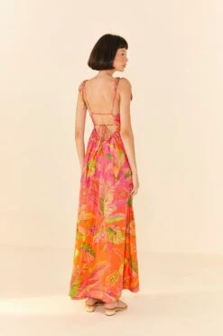 Farm Rio Orange Ombre Forest Maxi Dress -Farm Rio Shoop 306376 03