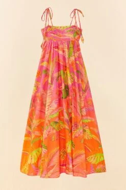 Farm Rio Orange Ombre Forest Maxi Dress -Farm Rio Shoop 306376 06